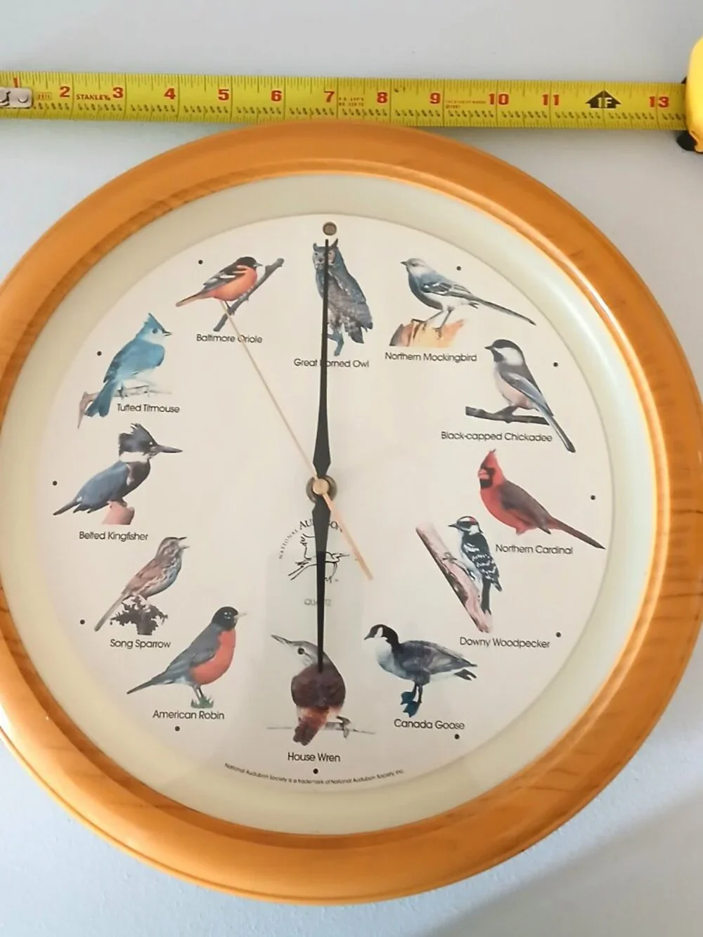House Wren Singing Bird Clock